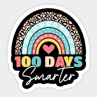 100th Day Of School Teacher 100 Days Smarter Sticker